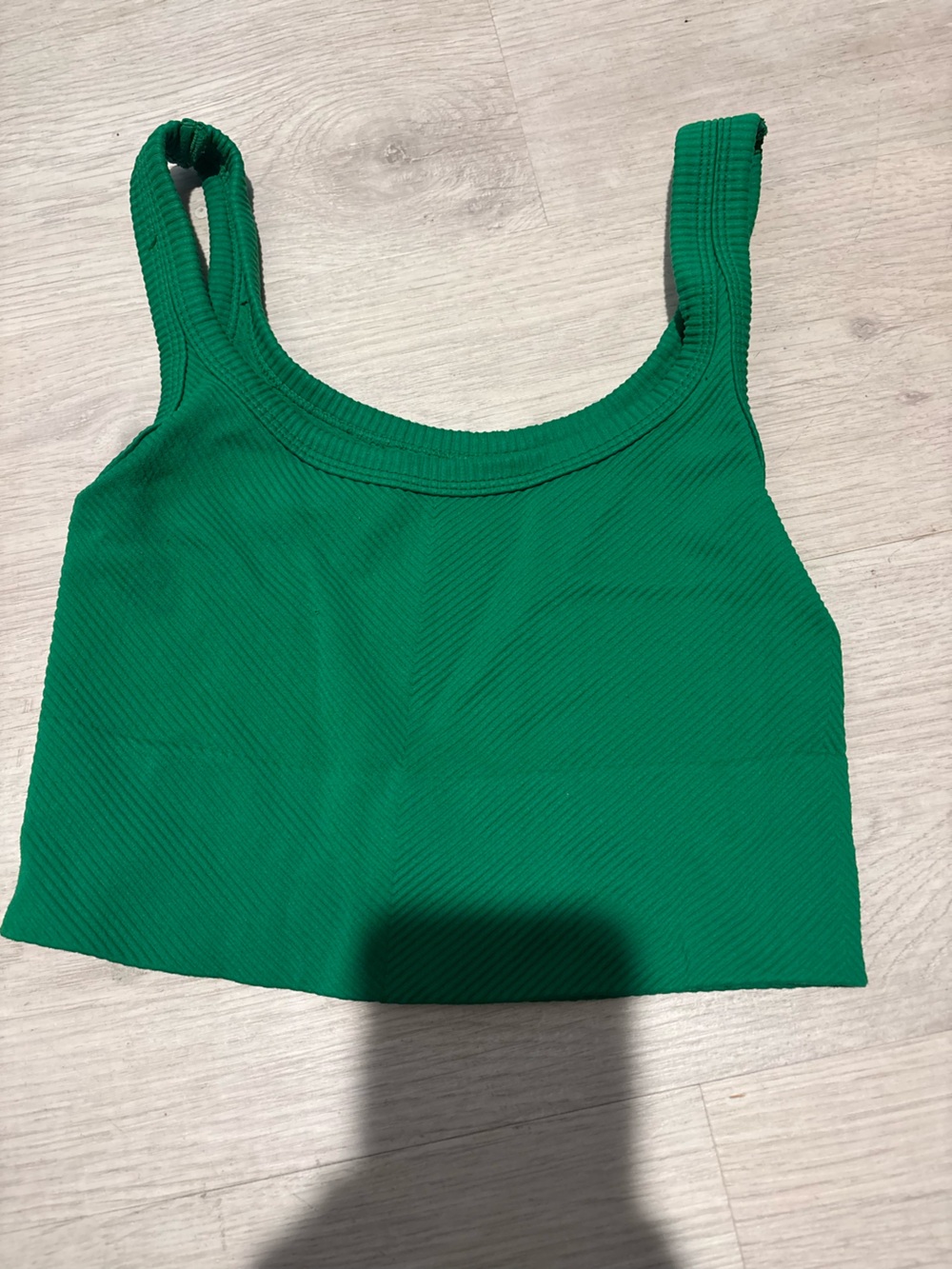 Nikibiki Emerald Green Ribbed Crop Tank